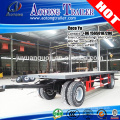 Mine size double axles 4x4 draw bar 20ft Industrial trailer for ISO tank container